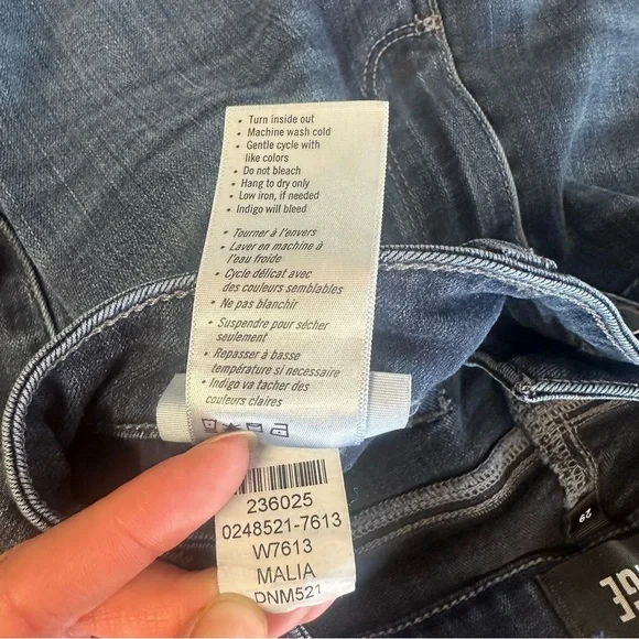 Paige Skyline Skinny Jeans Medium Dark Wash Blue Denim Size 29 Casual - Picture 8 of 12